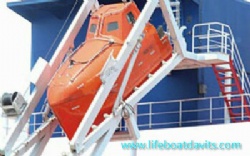 ABS approval 4.9M of 20 persons Tanker Version Freefall Lifeboat With Free Fall Lifeboat Davit